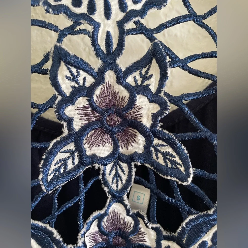 Dark Blue Crochet Back Dress – Women’s Size Small - Picture 5 of 5